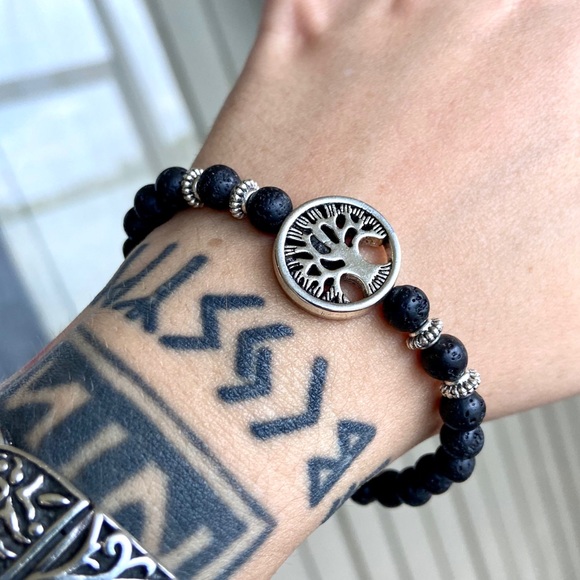 🔴 Tree of life & lava rock oil diffuser bracelet - Picture 8 of 12